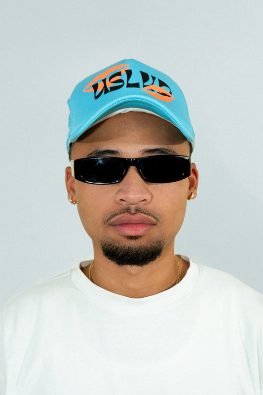 Cyan blue Trucker hat