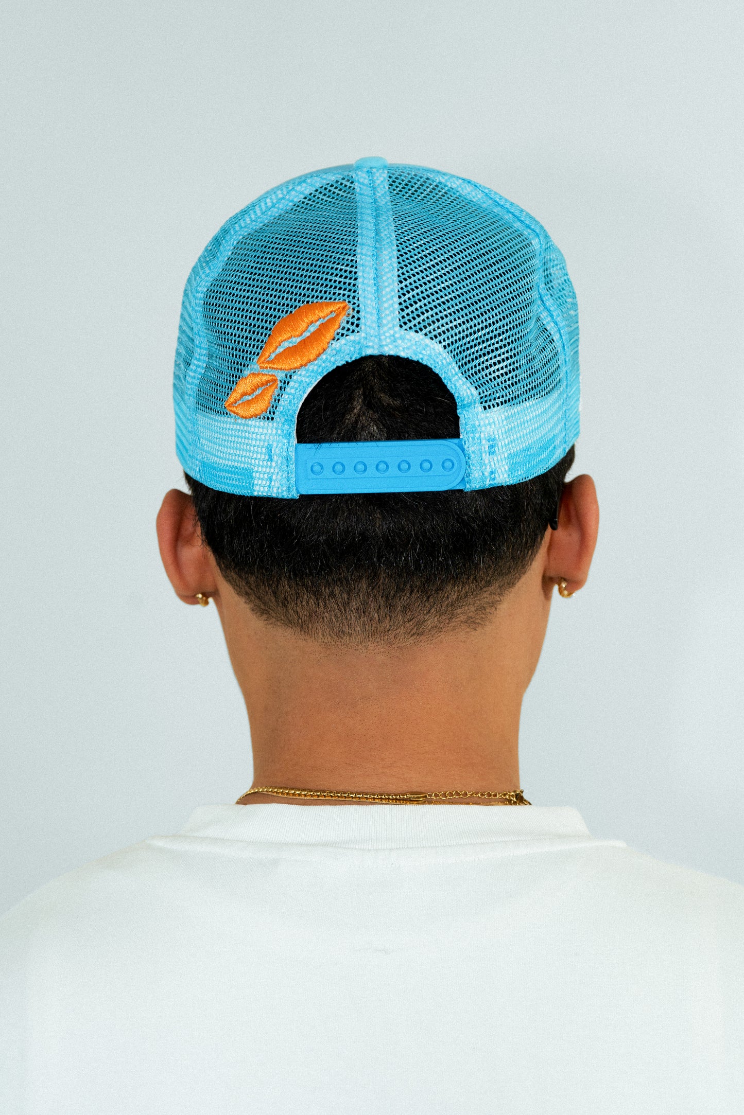 Cyan blue Trucker hat